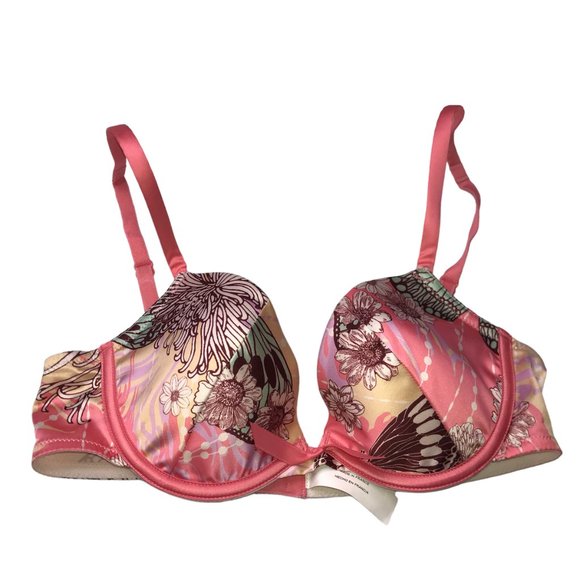 SIMONE PERELE Bra, Made in France. Pink Floral. Pink Bow FR 85 EU 70 US 32C - Picture 2 of 10